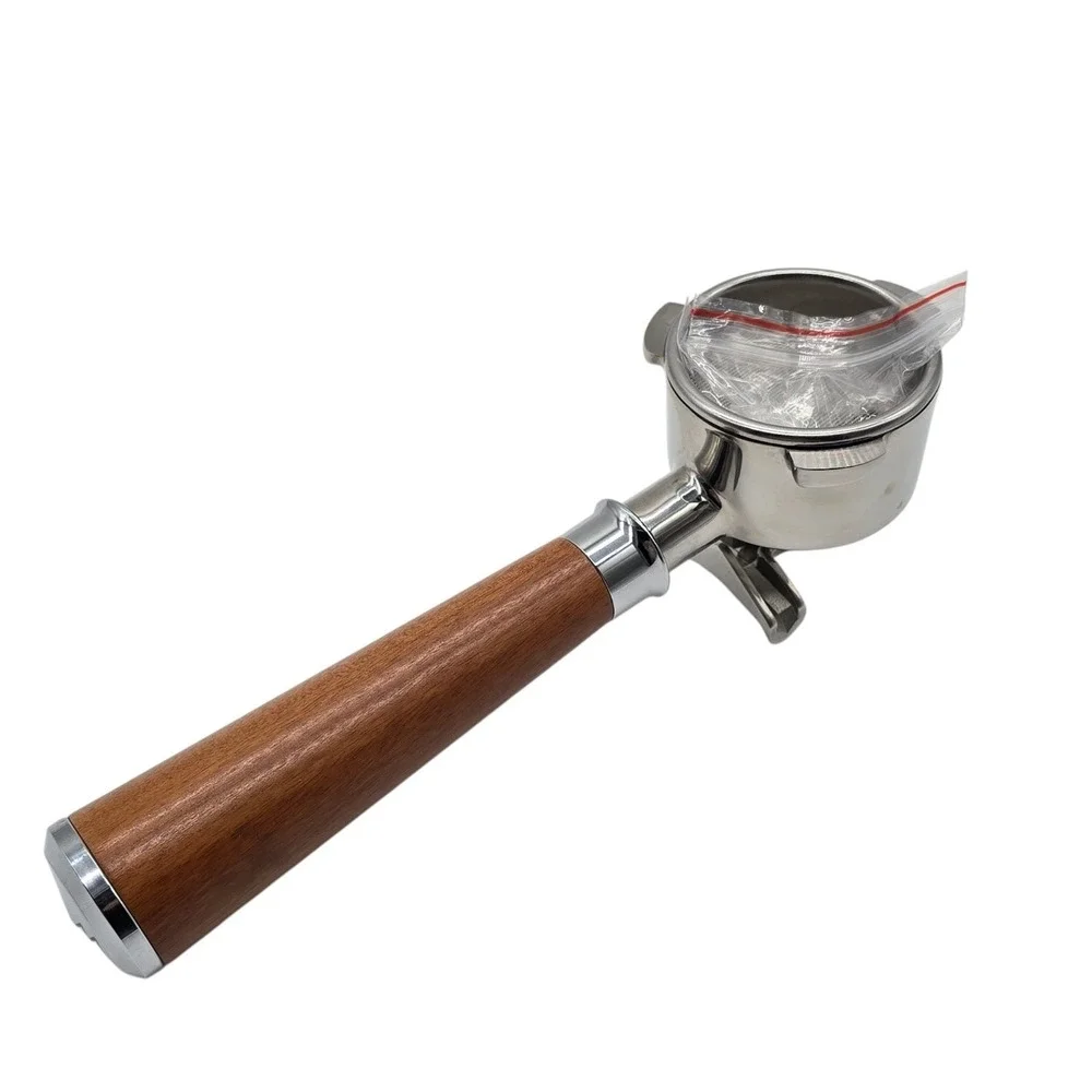 54mm Double Spout Portafilter Breville Espresso Red Rosewood 18g Filter Puck